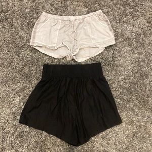 black dinner or casual shorts / grey beach shorts